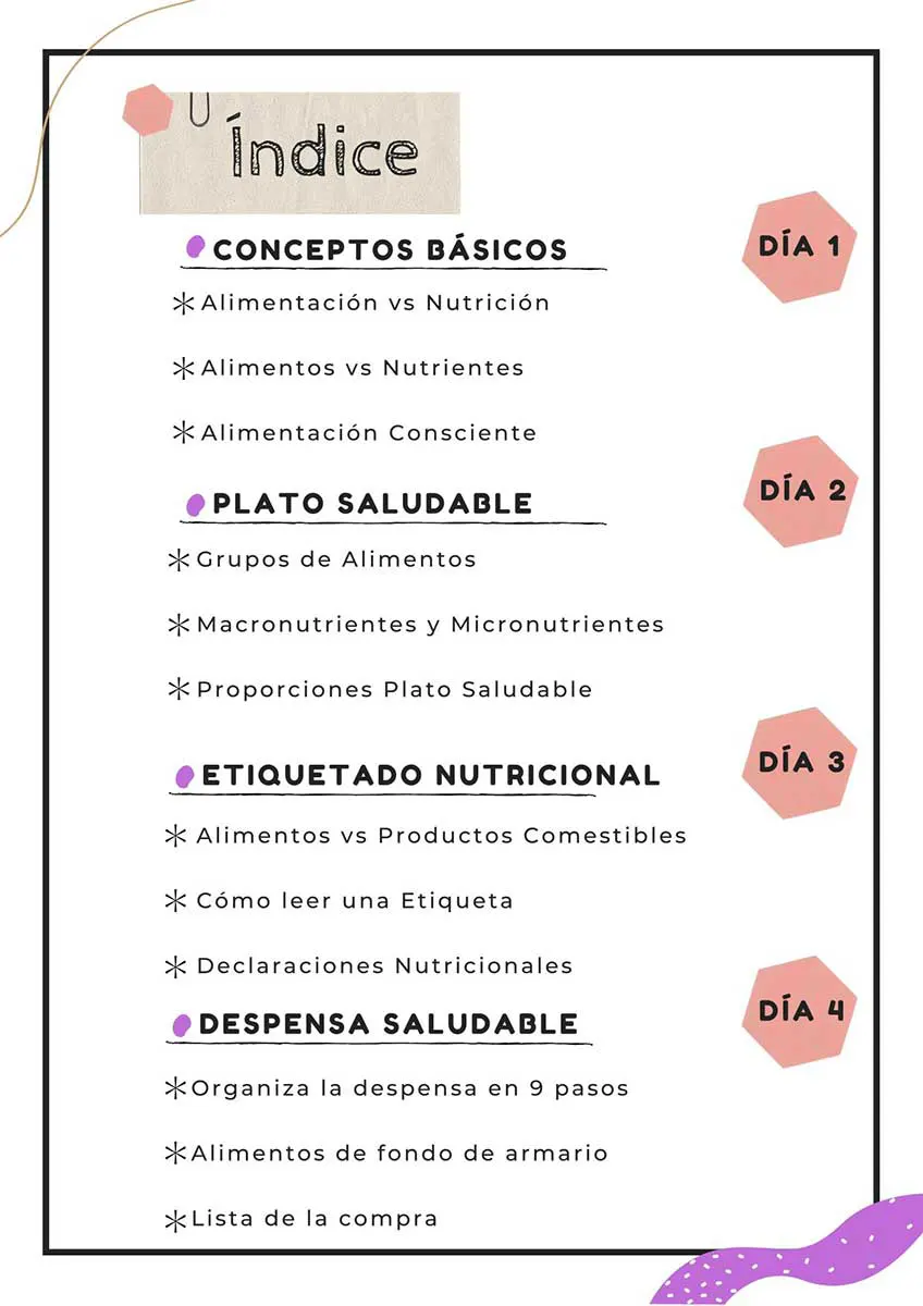 curso alimentación