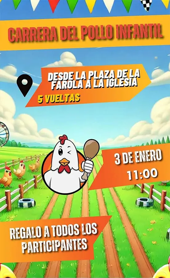 carrera del pollo