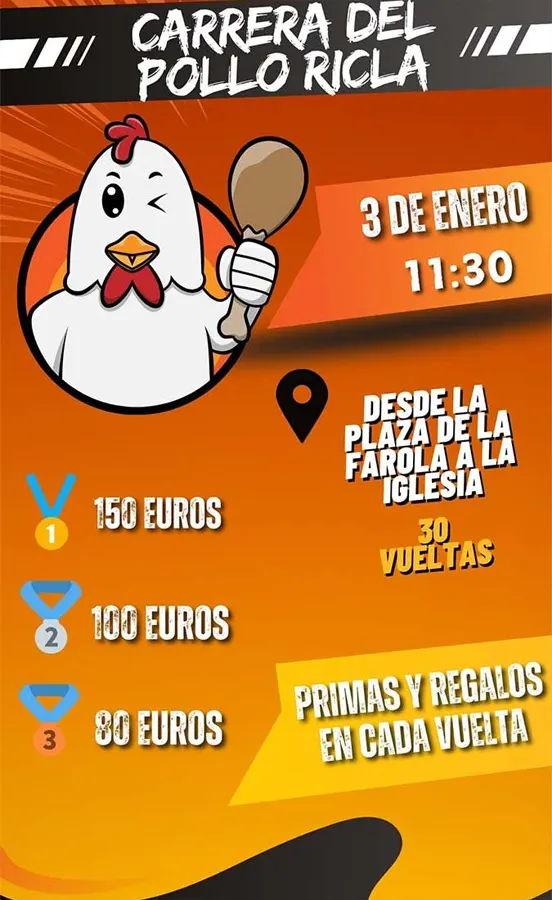 carrera del pollo