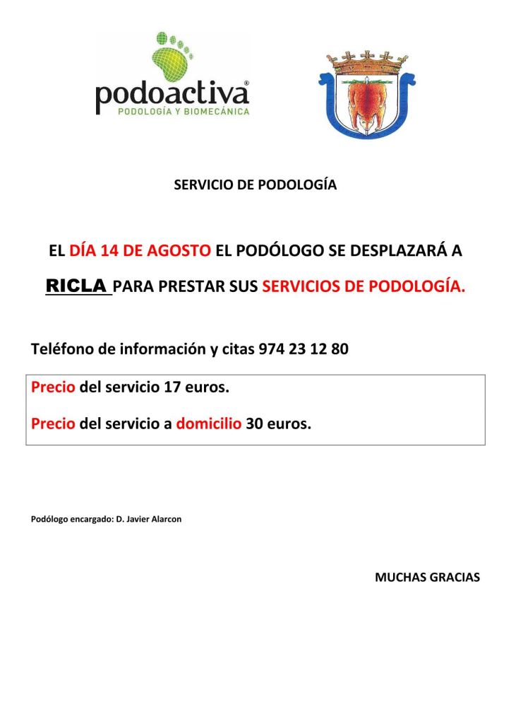 PODÓLOGO 14 AGOSTO