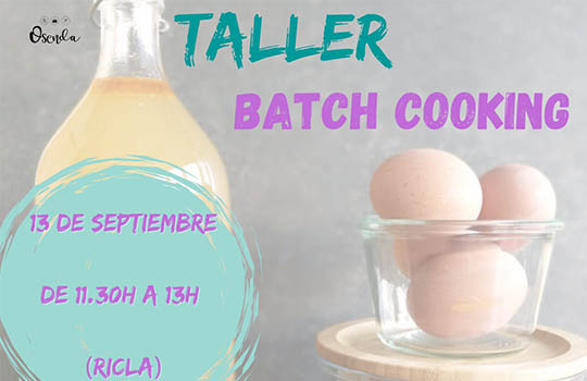 TALLER DE COCINA BATCH COOKING 13 SEPTIEMBRE ADULTOS